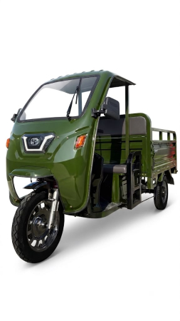 Fără permis - Tricicleta Electrica Knight Z, Cabina cu Parbriz, Bena mare 160x105, Autonomie 70 km, Motor 1500W, 72V/58Ah, fara permis