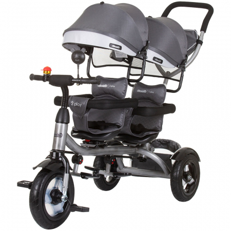 Tricicleta gemeni Chipolino 2Play silver grey [0]