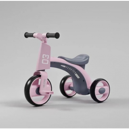 Tricicleta pentru Copii, Flippy, Exercitiu de Echilibru, pentru 1-6 Ani, Functie de Lumini si Sunete, cu Pedale, din Plastic, Roti Gonflabile, Greutate Portanta 60 kg, 57 x 36 x 47 cm, Roz [4]