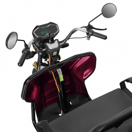 Triciclu electric 1000 W, Voltarom APT4 Fara permis, 60V, 20Ah, 25 Km/h, Rosu, Autonomie 41Km [11]
