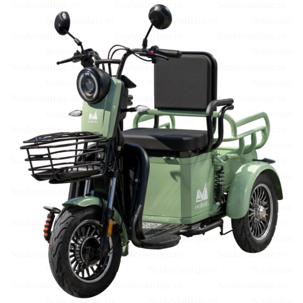 Triciclu Electric pentru Persoane TRP500, putere maxima 700W, 48V/20Ah, autonomie 35 km, 3+R, spatiu depozitare, afisaj digital, fara permis [1]
