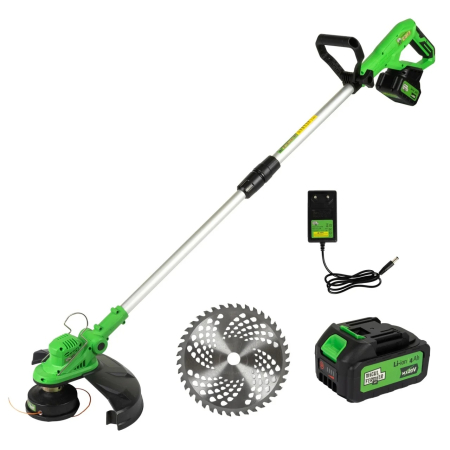 Gradina - Trimmer electric Micul Fermier 20V, 2 acumulatori 4Ah, motor fara perii