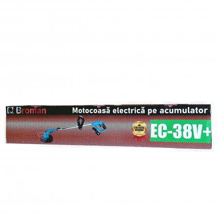 Trimmer (motocoasa electrica ) BROMAN , 2 acumulatori 38 V, 8 accesorii incluse [2]