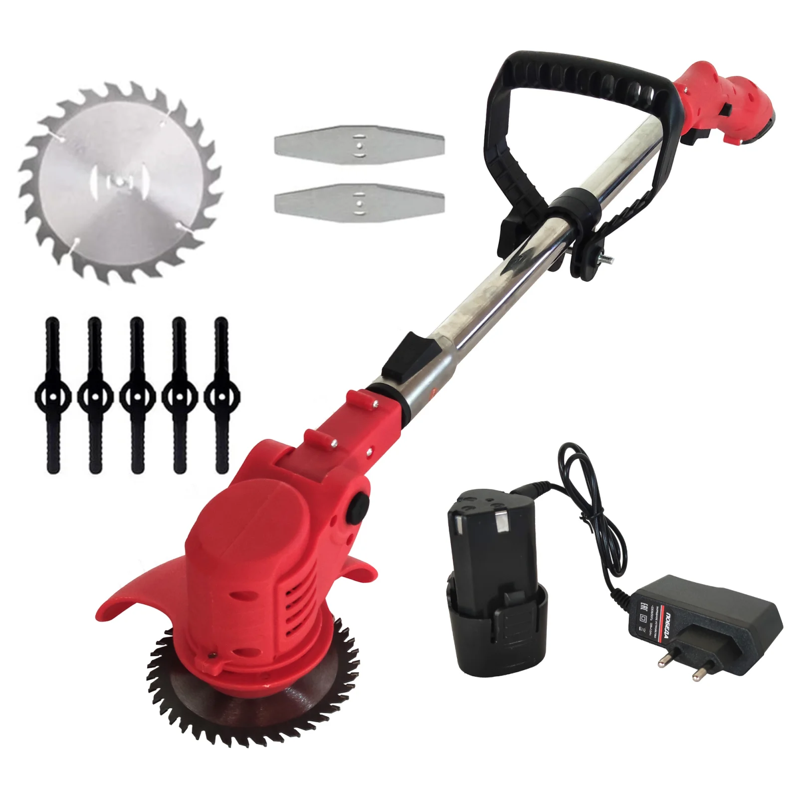 Gradina - Trimmer (motocoasa electrica ) DDT, 1 baterie 12V , rosu