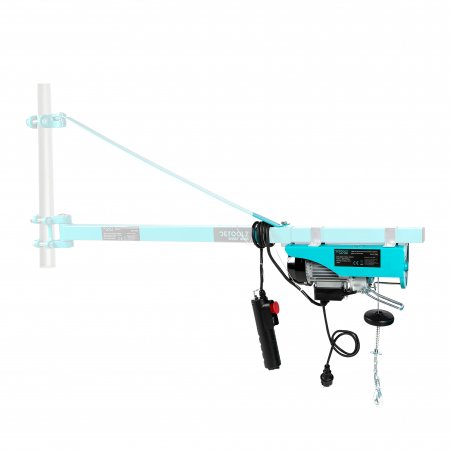 Macarale electrice - Lichidare Troliu electric (macara) Detoolz 500kg 800W fir 4mm