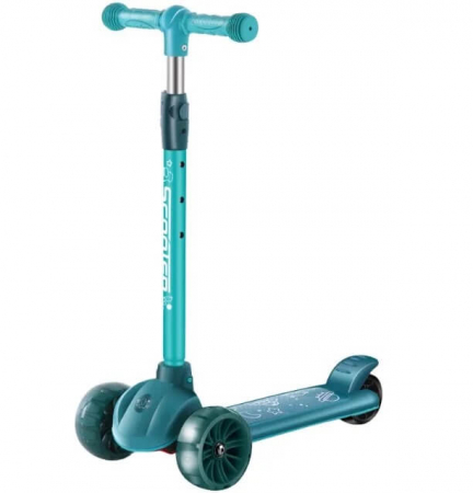 Biciclete, trotinete, triciclete - Trotinetă pentru copii cu 3 roți și lumini LED – Distracție și siguranță în mișcare - Model 801 Verde