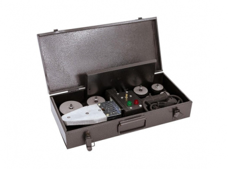 Bricolaj - Trusa de lipit tevi DDT PP-R 20-63, cutie metalica, 6 accesorii, 600 W