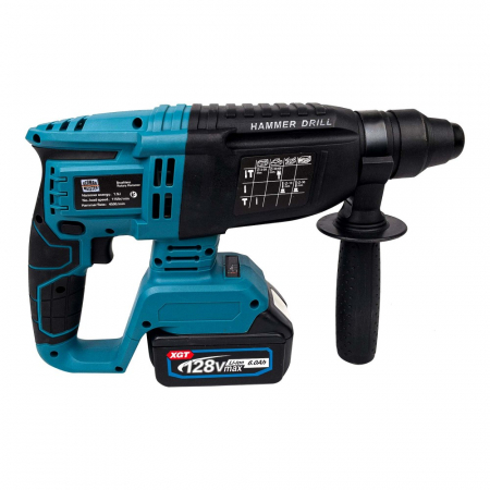Trusa German Meister Autofiletanta + Flex + Rotopercutor + Masina cu impact, cu 2 acumulatori, 128V, 6 ah [3]