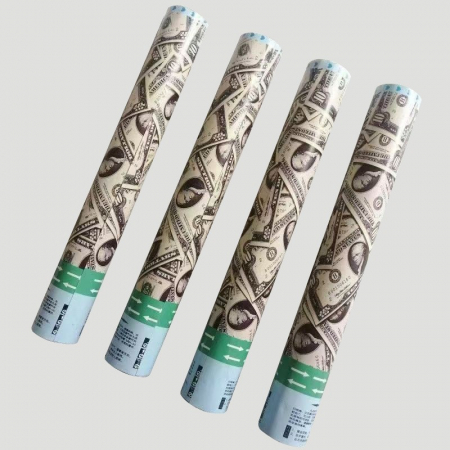 Tub de Confetii, Flippy, Money, 60x5 cm, Confetii Asortate Model Dolari, Eliberare prin Rasucire, Multicolor [5]