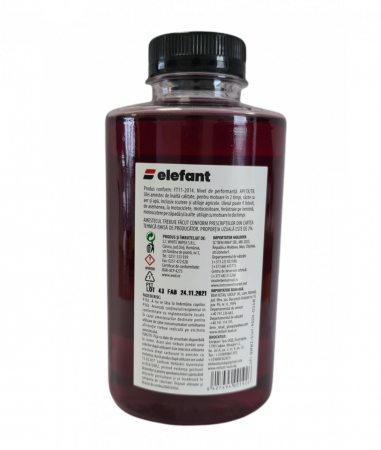 Ulei 0.5L, rosu amestec, motoare 2T, 30 ml/l, Elefant [1]