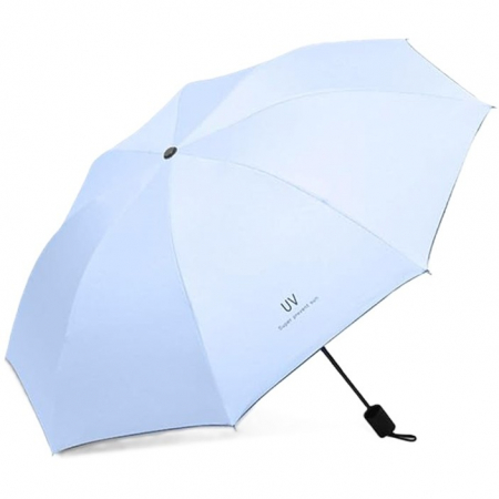 Sub 99 Lei - Umbrela, Flippy, Protectie UV Soare, Protectie Ploaie, Pliabila, din Vinil si Otel, 96 x 67 cm, Albastru