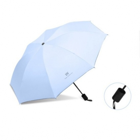 Umbrela, Flippy, Protectie UV Soare, Protectie Ploaie, Pliabila, din Vinil si Otel, 96 x 67 cm, Albastru [1]