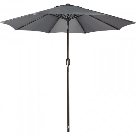 Gradina - Umbrela Terasa/Gradina Flippy , Inaltime 2,5 m, Diametru 2.30 m, Manivela/Inclinare, Gri