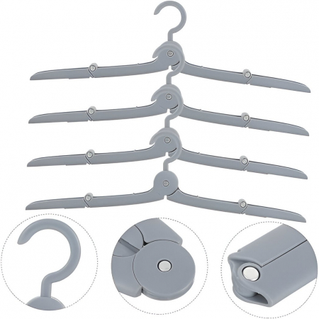 Umeras Pliabil de Calatorie, Flippy, Mini Cuier Portabil pentru Haine, Suport de Uscare, 14x7x1.4cm, Gri [6]