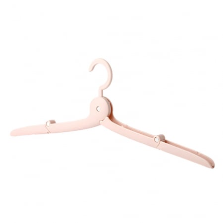 Uscatoare si standere haine - Umeras Pliabil de Calatorie, Flippy, Mini Cuier Portabil pentru Haine, Suport de Uscare, 14x7x1.4cm, Roz