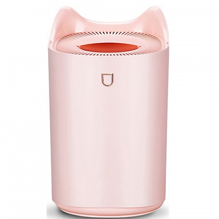 Umidificatoare - Umidificator cu duza dubla, Flippy, de capacitate mare 3L, roz