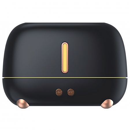 Umidificatoare - Umidificator de tip flacara, Flippy, cu aromaterapie, 7 culori, 250 ml, negru