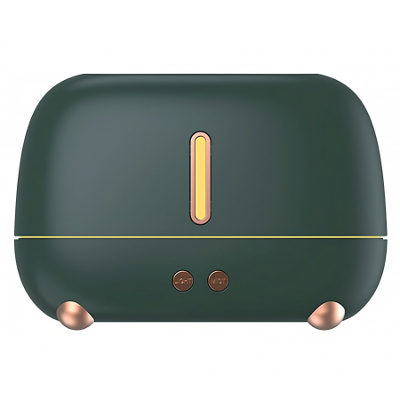 Umidificatoare - Umidificator de tip flacara, Flippy, cu aromaterapie, 7 culori, 250 ml, verde