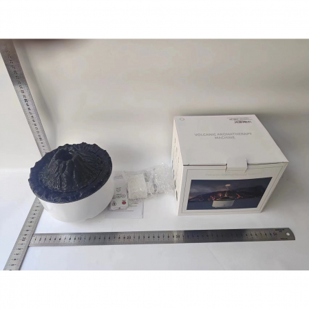 Umidificator de tip vulcan, Flippy, cu aromaterapie, cu telecomanda, 560 ml, model V21B, alb [9]