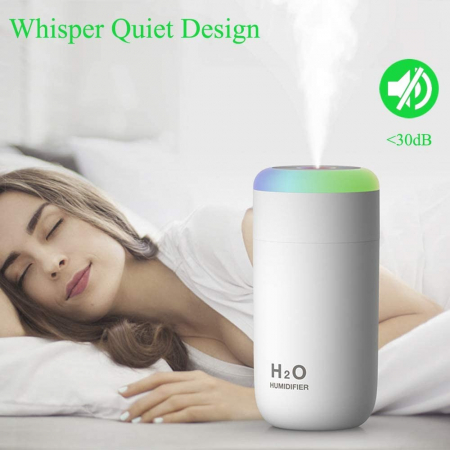 Umidificator, H2O, cu difuzor de aroma, Culori random [8]