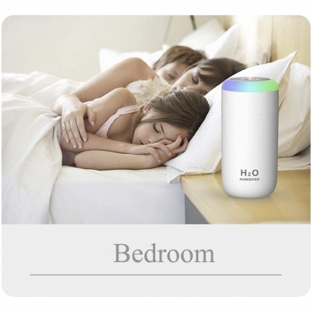 Umidificator, H2O, cu difuzor de aroma, Culori random [7]