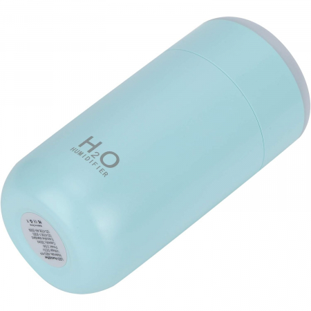 Umidificator, H2O, cu Difuzor de Aroma, Lumina de Noapte LED in 7 Culori, Zgomot Redus, 14.7x7.2cm, 350mL, Culoare Albastra [7]