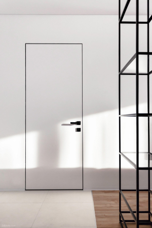 Uși de interior - Usa de interior cu toc ascuns Filomuro - garnitura neagra - 210 x 90 cm