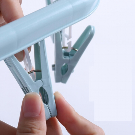 Uscator de rufe Flippy, 32 de cleme, Plastic, Pliabil, rotire 360 grade, 32x32 cm, Verde [2]