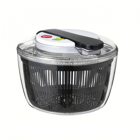 Ustensile de bucatarie - Lichidare Uscator Manual pentru Salata si Verdeturi, Flippy, Plastic, 16x15x21 cm, Capacitate 3L, Negru