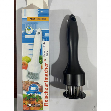 Ustensila pentru fragezit carnea, cu 21 de tije ascutite din inox 304, 20 cm, negru [4]