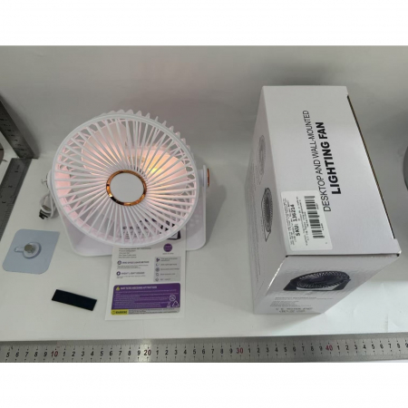 Ventilator 2in1, Flippy, de Masa/de Perete, Incarcare USB, 3.7 V, 4.5 W, 1200 mAh, 17.5 x 17 x 7.6 cm, Alb [3]