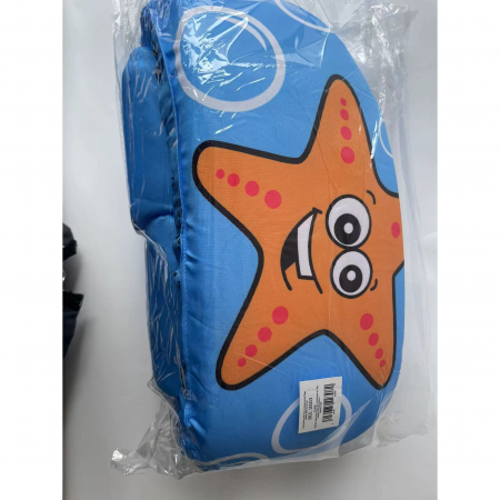 Vesta de salvare pentru copii cu aripioare de inot, Flippy, Albastru, Model stea de mare [4]
