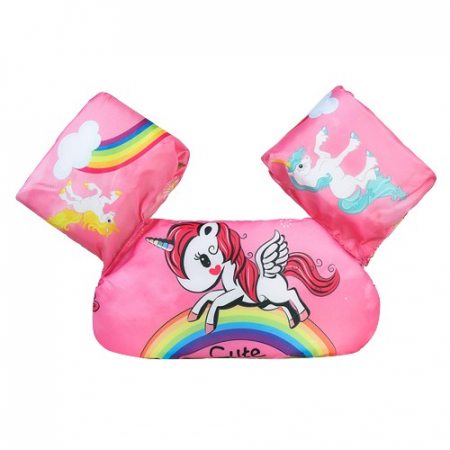 Vesta de salvare pentru copii cu aripioare de inot, Flippy, Roz, Model unicorn [2]