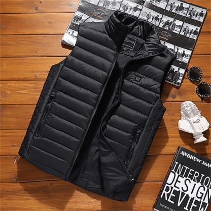 Vesta Inteligenta Incalzita, Flippy, Unisex, 2 Zone de Incalzire, Umplutura Bumbac, 3 Trepte de Temperatura, Incarcare USB, Negru, sub 100 kg, Marime S [10]