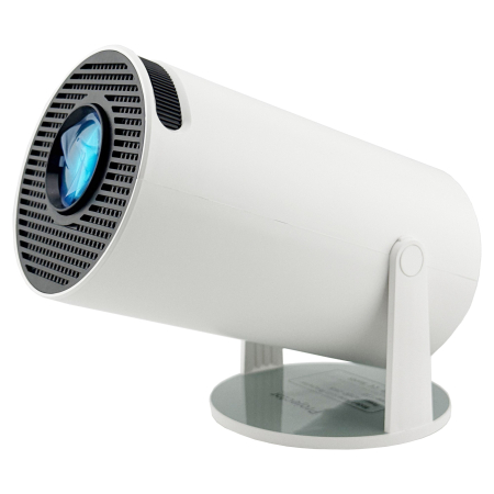 Telefoane și accesorii - Video Proiector Portabil cilindric HY300, Flippy, Inteligent, HD 1280×720, Wireless, Compatibil cu Android/iOS, AC, 19 x 11 x 9 cm, Alb