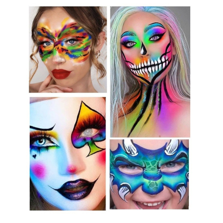 Vopsea pentru Fata/Corp, Flippy, pe Baza de Ulei, 10g, 2.8 x 3.1 cm, Alb [1]