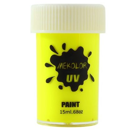 Ingrijire ten si corp - Vopsea pentru Fata si Corp, Flippy, cu Pigment Fosforescent UV, 15 ml, Galben