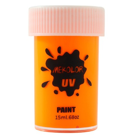 Ingrijire ten si corp - Vopsea pentru Fata si Corp, Flippy, cu Pigment Fosforescent UV, 15 ml, Portocaliu