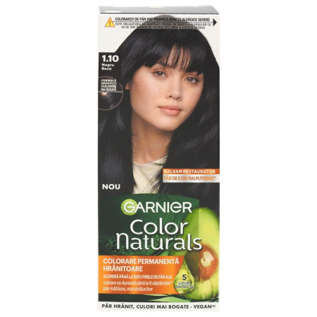 Sub 99 Lei - Vopsea pentru Par, Garnier Color Naturals, 1.1 Negru Rece