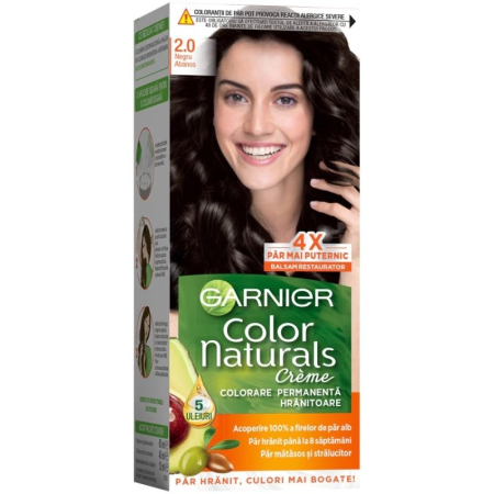 Sub 99 Lei - Vopsea pentru Par, Garnier Color Naturals, 2/0 Negru Abanos