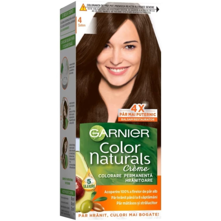 Sub 99 Lei - Vopsea pentru Par, Garnier Color Naturals, 4 Saten