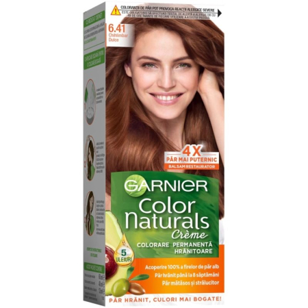 Sub 99 Lei - Vopsea pentru Par, Garnier Color Naturals, 6/41 Nuanta de Chihlimbar Dulce