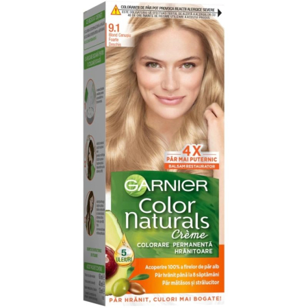 Sub 99 Lei - Vopsea pentru Par, Garnier Color Naturals, 9/1 Blond Cenusiu Foarte Deschis