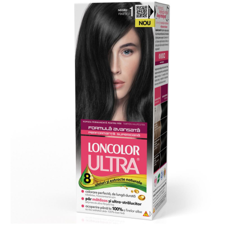 Sub 99 Lei - Vopsea pentru Par, Loncolor Ultra, 1 Negru