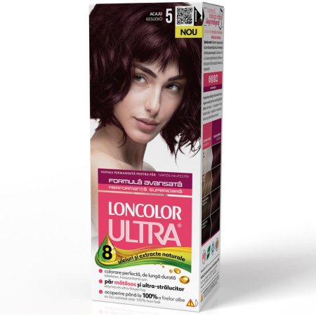 Sub 99 Lei - Vopsea pentru Par, Loncolor Ultra, 5 Acaju