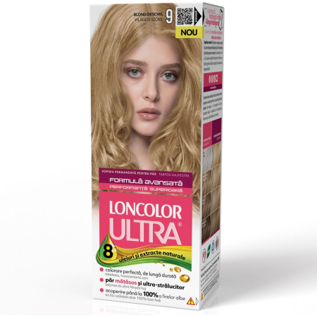 Îngrijire personală și cosmetice - Vopsea pentru Par, Loncolor Ultra, 9 Blond Deschis