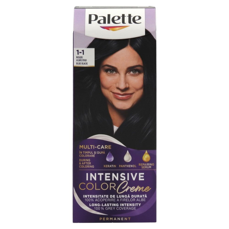 Sub 99 Lei - Vopsea pentru Par, Palette Icc, C1/1-1 Negru Albastrui