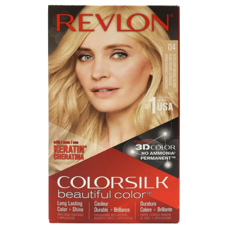 Sub 99 Lei - Vopsea pentru Par, Revlon Color Silk, 04 Light Blonde