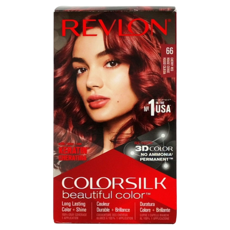 Sub 99 Lei - Vopsea pentru Par, Revlon Color Silk, 66 Cherry Red