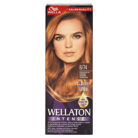 Îngrijire personală și cosmetice - Vopsea pentru Par, Wellaton, 8/74 Caramel